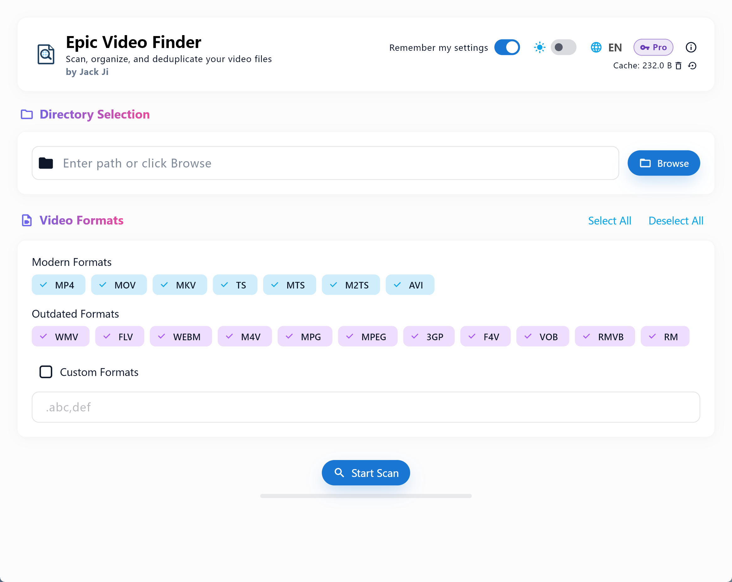 Epic Video Finder